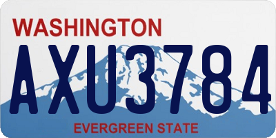 WA license plate AXU3784