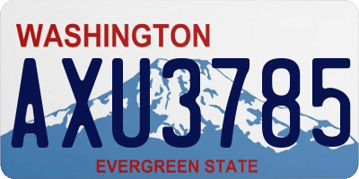 WA license plate AXU3785