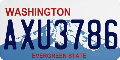 WA license plate AXU3786