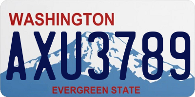 WA license plate AXU3789