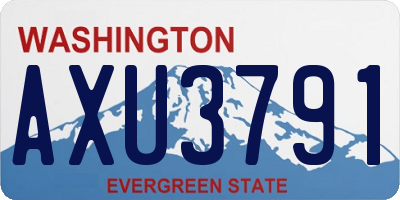 WA license plate AXU3791
