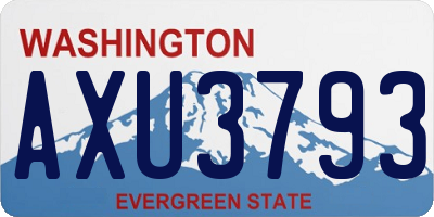 WA license plate AXU3793