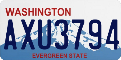 WA license plate AXU3794