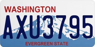 WA license plate AXU3795