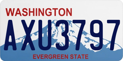 WA license plate AXU3797