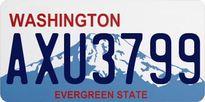 WA license plate AXU3799