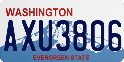 WA license plate AXU3806