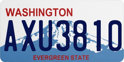WA license plate AXU3810