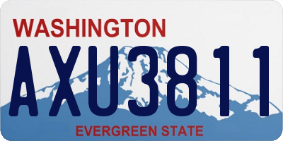 WA license plate AXU3811