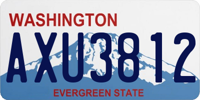 WA license plate AXU3812