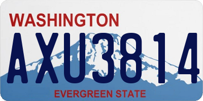 WA license plate AXU3814