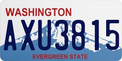 WA license plate AXU3815