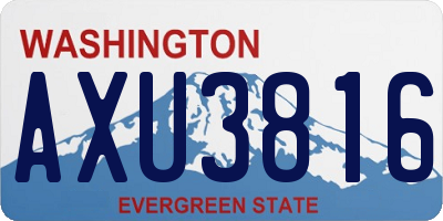 WA license plate AXU3816