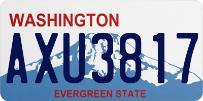 WA license plate AXU3817