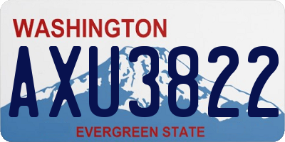 WA license plate AXU3822