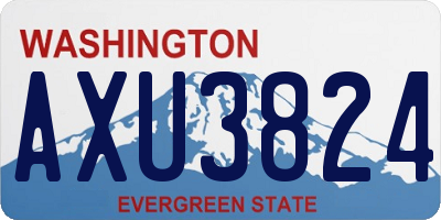 WA license plate AXU3824
