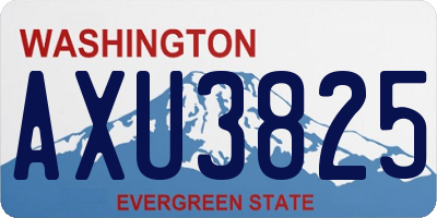 WA license plate AXU3825