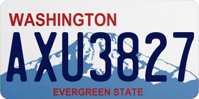 WA license plate AXU3827