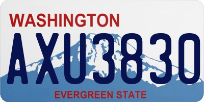 WA license plate AXU3830