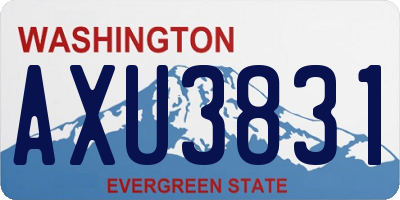 WA license plate AXU3831