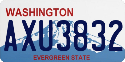 WA license plate AXU3832