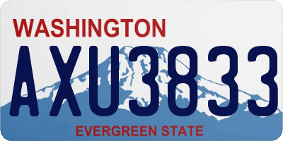 WA license plate AXU3833