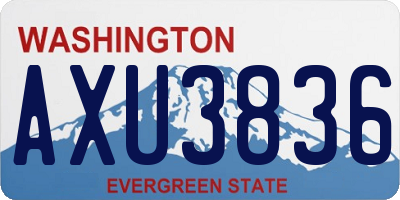 WA license plate AXU3836