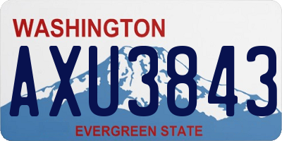 WA license plate AXU3843