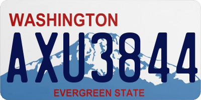 WA license plate AXU3844