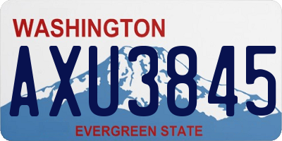 WA license plate AXU3845
