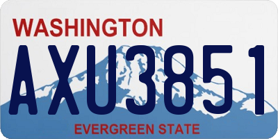 WA license plate AXU3851