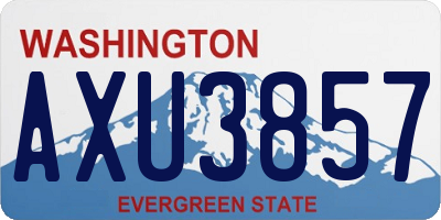WA license plate AXU3857