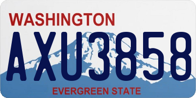 WA license plate AXU3858