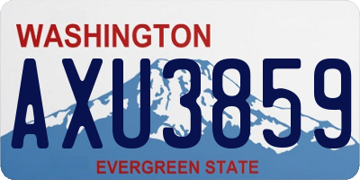 WA license plate AXU3859