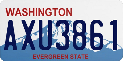 WA license plate AXU3861