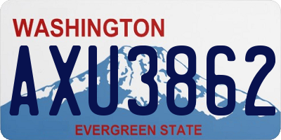 WA license plate AXU3862