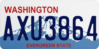 WA license plate AXU3864