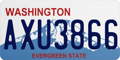 WA license plate AXU3866