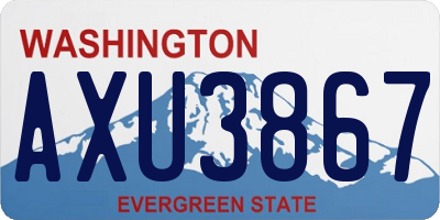 WA license plate AXU3867