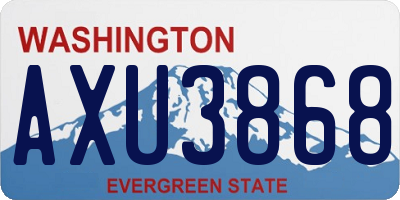 WA license plate AXU3868