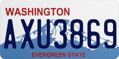 WA license plate AXU3869