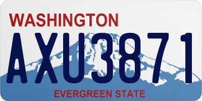 WA license plate AXU3871