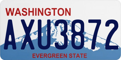 WA license plate AXU3872