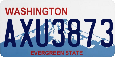 WA license plate AXU3873