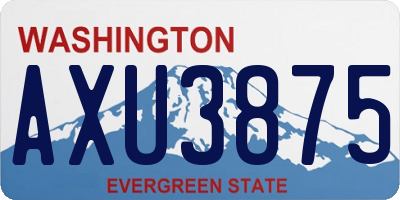 WA license plate AXU3875