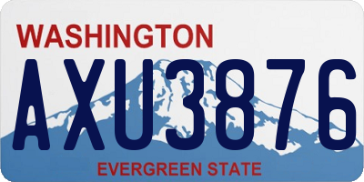 WA license plate AXU3876