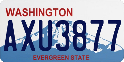 WA license plate AXU3877