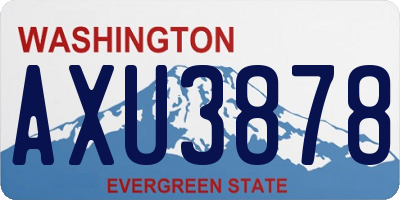 WA license plate AXU3878