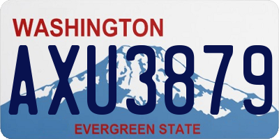 WA license plate AXU3879