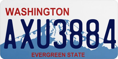 WA license plate AXU3884